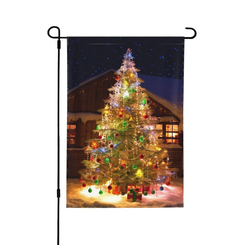 Welcome Garden Flags 12.5"x18" Double Sided Yard Flags Spring Summer Seasonal Garden Flag Xmas Tree Yard Flags for Outside Outdoor House Flag Yard Decoration
