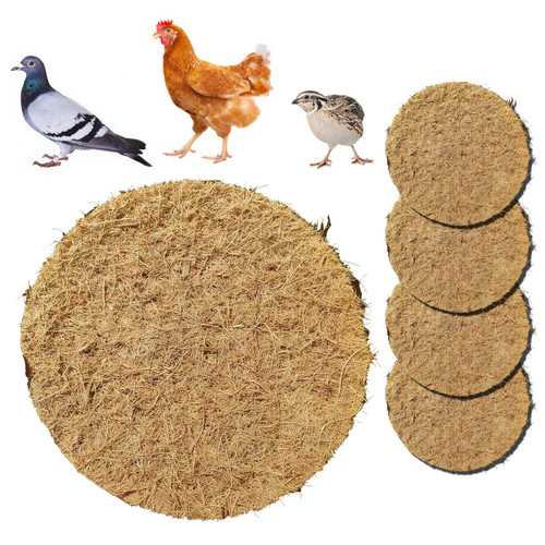 BUAKAW-X Pigeon Nest Coconut Fiber Substrate 5pc Bird Nest Racing Pigeon Breeding Eggs Mat for Finch Chicken Bird Nesting Materials