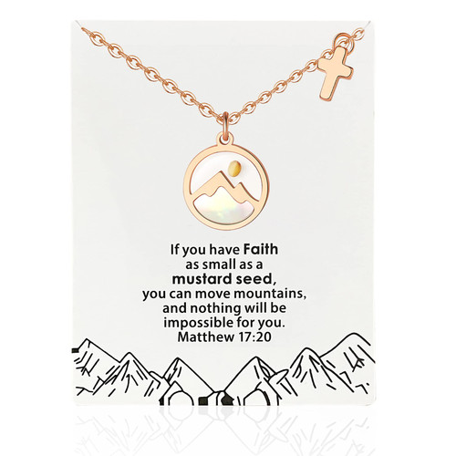 Mustard Seed Necklace - Christian Gifts for Women Faith Mustard Seed Jewelry, Inspirational Gifts, Religious Gifts for Women, Move Mountains Shell Necklaces with Small Cross Pendant Christian Jewelry Mustard Seed Necklace - Christian Gifts for Women Faith Mustard Seed Jewelry, Inspirational Gifts, Religious Gifts for Women, Move Mountains Shell Necklaces with Small Cross Pendant Christian Jewelry