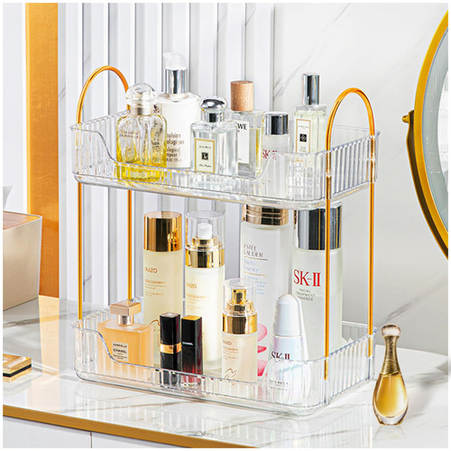 Bathroom Counter Organizer Countertop Storage Cosmetics Skincare Shelf Organizer Makeup Organizer Perfume for Dresser Vanity Tray Spice Rack Organizer for Kitchen(2 Tier-Clear) Bathroom Counter Organizer Countertop Storage Cosmetics Skincare Shelf Organizer Makeup Organizer Perfume for Dresser Vanity Tray Spice Rack Organizer for Kitchen(2 Tier-Clear)
