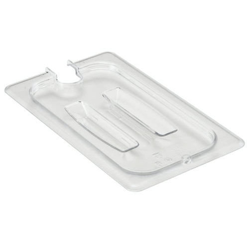 Cambro 40CWCHN135 Food Pan Lid 1/4 Camwear Notched Handle Clear