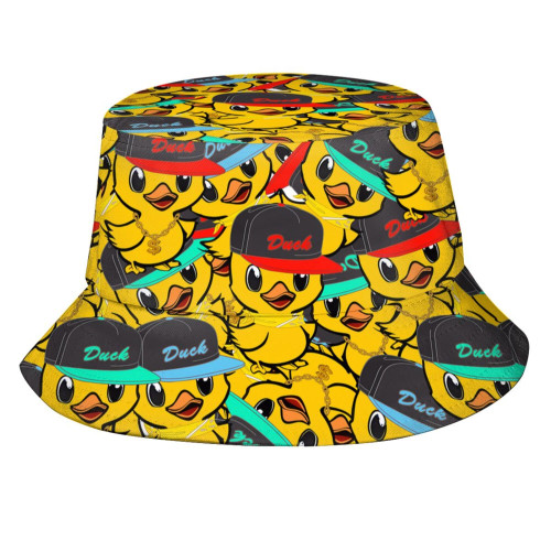 Yellow Duck Bucket Hat for Women Men Unisex Beach Travel Sun Cap Packable Outdoor Cap Hip Hop Duck Fisherman Hat
