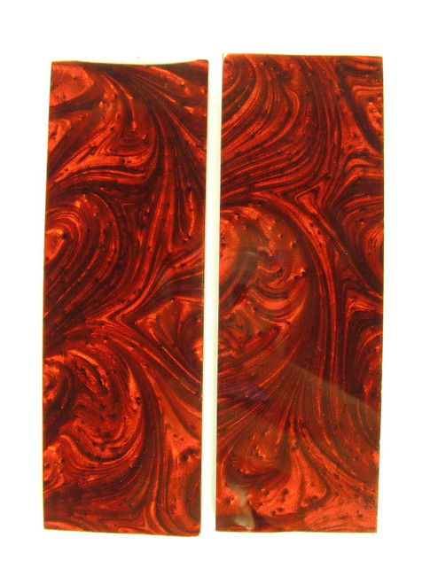 Red Pearl Knife Scale Sets
