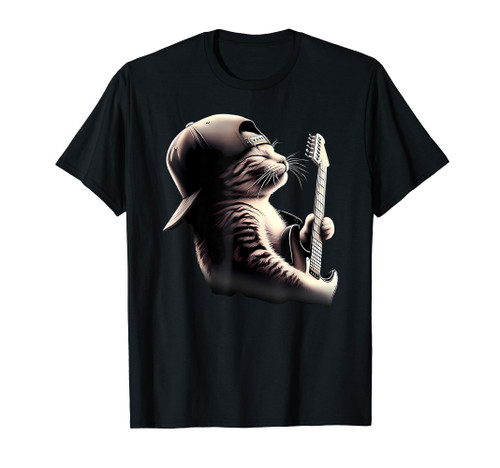 Cat plays guitar bass T-Shirt