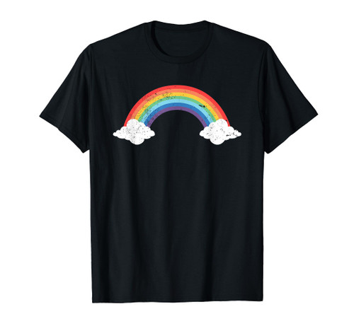 Rainbow Vintage Retro 80's Style T-Shirt