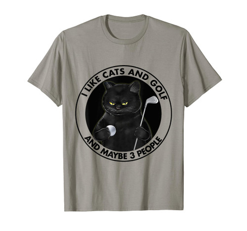 I Like Cats And Golf And Maybe 3 People Golfing Lovers T-Shirt