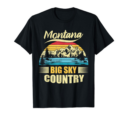 Mountain Outdoor Lover Montana Big Sky Country T-Shirt