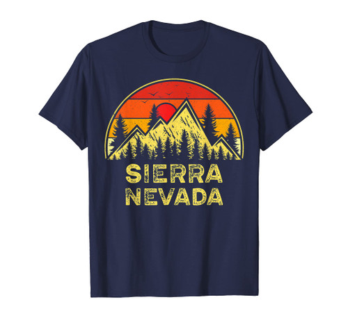Vintage Sierra Nevada NV Mountains Nature Hiking Souvenir T-Shirt