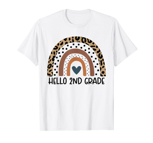 Hello 2nd grade rainbow teacher team Second grade squad girl T-Shirt Hello 2nd grade rainbow teacher team Second grade squad girl T-Shirt