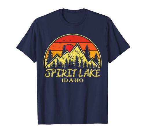 Vintage Spirit Lake Idaho ID Mountains Hike Hiking Souvenir T-Shirt