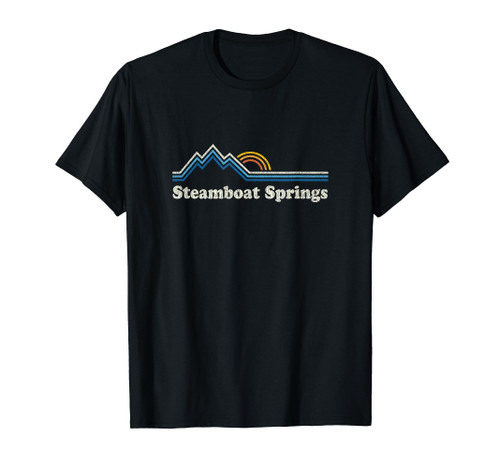 Retro Steamboat Springs Colorado T Shirt Vintage Mountains