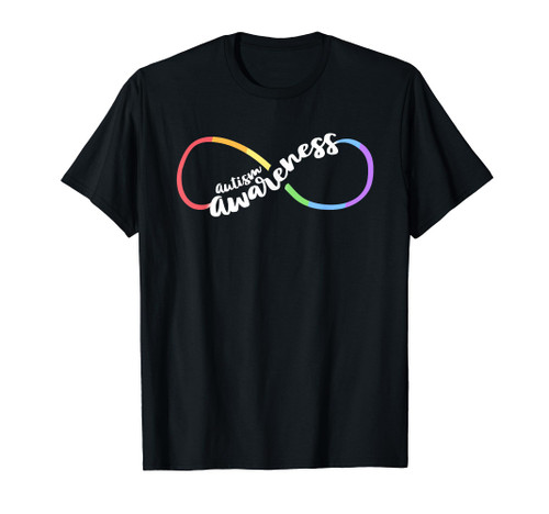 Autism Awareness Autistic Acceptance Rainbow Infinity Symbol T-Shirt