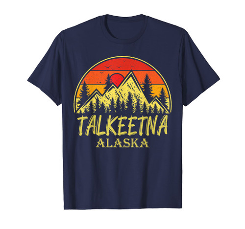 Vintage Talkeetna Alaska AK Mountains Hike Hiking Souvenir T-Shirt