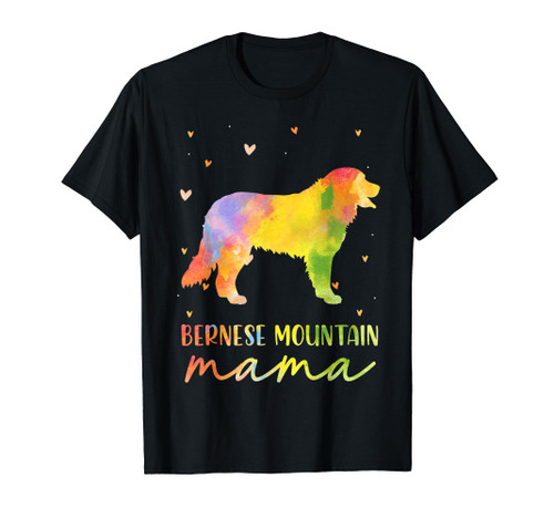 Bernese Mountain Mom Colorful Bernese Mountain Gifts Dog Mom T-Shirt