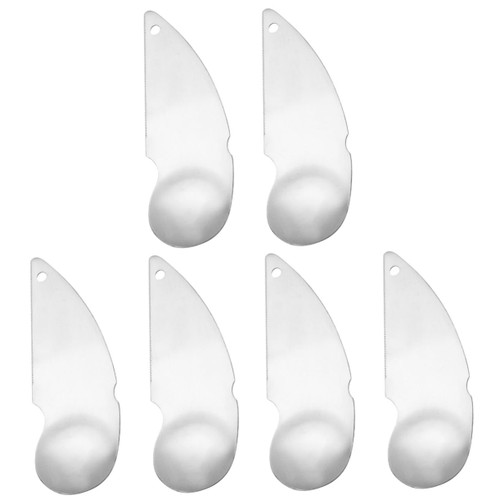 HOMSFOU 6 Pcs Kiwi Fruit Cutter Kiwi Fruit Spoon Kitchen Gadget Avocado Slicer Kiwi Spoon Vegtable Peeler Avocado Saver Kiwi Peeler Pumpkin Dicing Machine 304 Stainless Steel Travel
