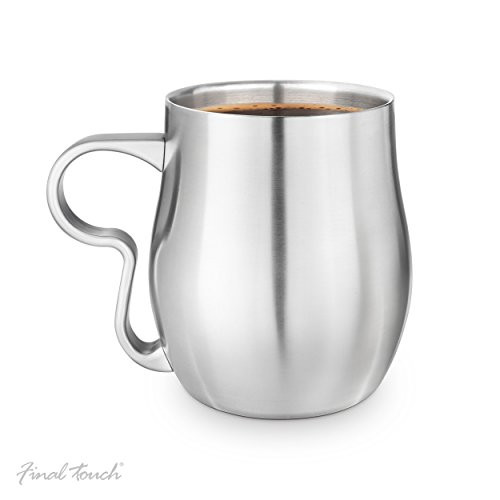 Final Touch Curvy Cup, Stainless Steel Finish