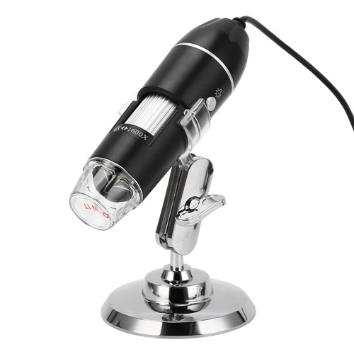 3 in 1 Digital Microscope, HD 1600X Wireless Aluminum Alloy Handheld Portable Magnification Microscope with USB Port for Observation Experiment