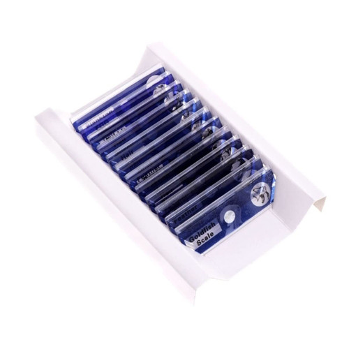 RADHAX Microscope Kit 12 Pcs Prepared Microscope Slides Set for Student Basic Microscope Lens Adapters (Color : Blue)