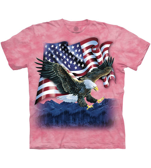 The Mountain Eagle Talon Flag Adult T-Shirt, Pink, 5XL The Mountain Eagle Talon Flag Adult T-Shirt, Pink, 5XL