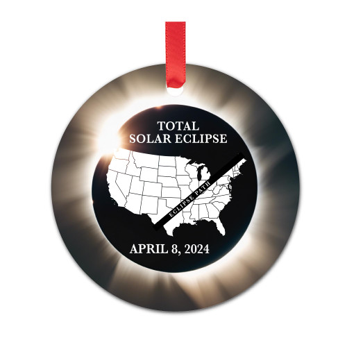 Solar Eclipse Ornament 2024-2024 Total Solar Eclipse Ornament - Solar Eclipse Party Supplies - Solar Eclipse Keepsake - Solar Eclipse Party Decorations - Eclipse Gifts