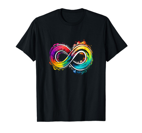 Neurodiversity Infinity Autism Awareness Rainbow Colorful T-Shirt