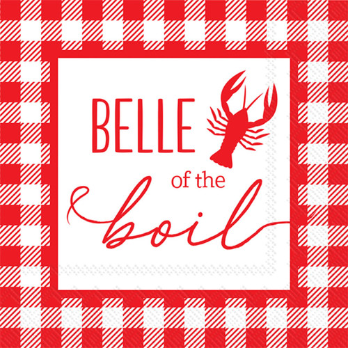 Crawfish Party Napkins - 40 Count | 2 Packages of 20CT Cocktail Napkins | Belle of the Boil Design