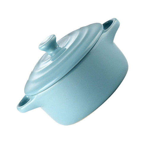 DECHOUS 1pc Steaming Cup Japanese Soup Bowls Tagine Steamed Egg Bowl Salad Bowl Stew Bowl with Lid Pho Soup Bowls Ceramic Ramen Bowl Oatmeal Bowl Double Handle Bowl Korea Ramen Ceramics