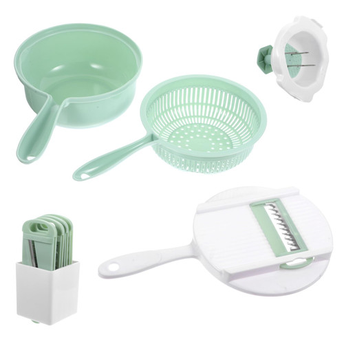RUNROTOO Veggie Potato Slicer Vegetable Cutter Shredder Stainless Steel Onion Slicer Multipurpose Vegetable Slicer Vegetables Slicer Vegetable Grater Vegtable Slicer Filter Spiral