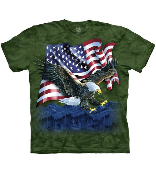 The Mountain Eagle Talon Flag Adult T-Shirt, Green, Small The Mountain Eagle Talon Flag Adult T-Shirt, Green, Small