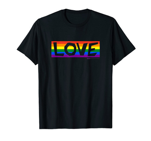 Love LGBT Gay Pride Rainbow Flag T Shirt