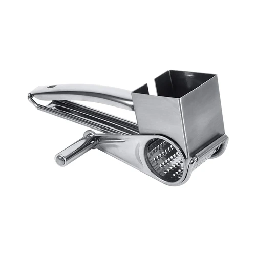 Delaman Rotary Cheese Grater Stainless Steel Cheese Grater Hand Held Rotating Grater Kitchen Tools Hand Crank Rotary Cheese Shredder Manual Rotary Slicer Grinder for Grating Cheese Chocolate and More