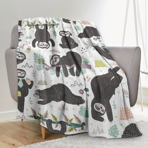 Sloth Gifts, Sloth Blanket for Women Girls Boys 40"X50", Cute Soft Fleece Blanket Warm Flannel Kids Adults Lap Cozy Throw Blanket for Sofa Couch Bed Quilt Sloth Gifts, Sloth Blanket for Women Girls Boys 40"X50", Cute Soft Fleece Blanket Warm Flannel Kids Adults Lap Cozy Throw Blanket for Sofa Couch Bed Quilt