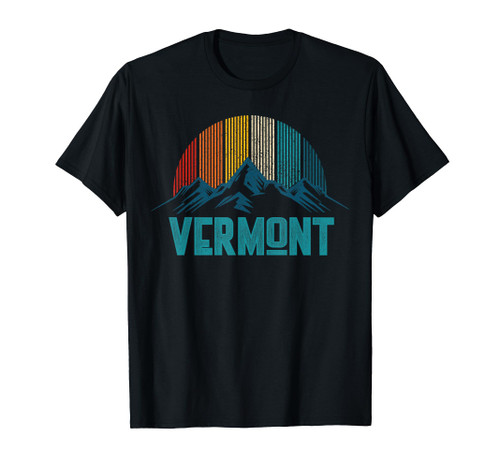 Vermont Vintage Mountains Nature Hiking Souvenir Gift T-Shirt