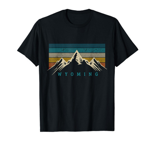 Wyoming Vintage Mountains Nature Hiking Souvenir Gift T-Shirt