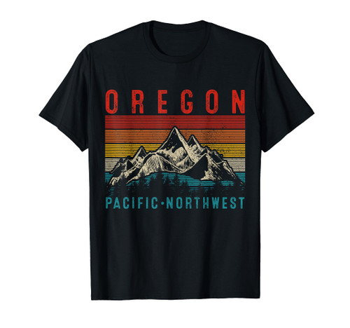 Oregon Vintage Mountains Hiking Pacific Northwest PNW Gift T-Shirt