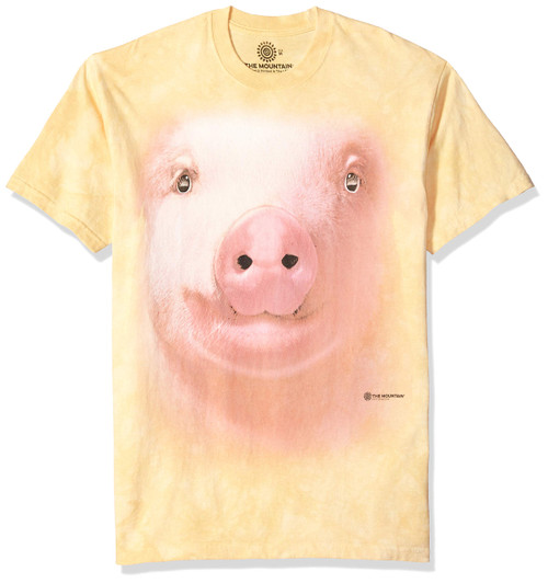 The Mountain Pig Face Adult T-Shirt, Yellow, Small The Mountain Pig Face Adult T-Shirt, Yellow, Small