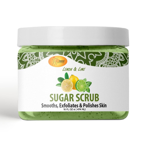 SPA REDI Sugar Scrub Lemon and Lime - Moisturizing and Exfoliating Body Scrub, Face, Hand, Foot Scrub body exfoliator for Nourishing, Glow, Polish, Smooth and Fresh Skin 16 Oz SPA REDI Sugar Scrub Lemon and Lime - Moisturizing and Exfoliating Body Scrub, Face, Hand, Foot Scrub body exfoliator for Nourishing, Glow, Polish, Smooth and Fresh Skin 16 Oz