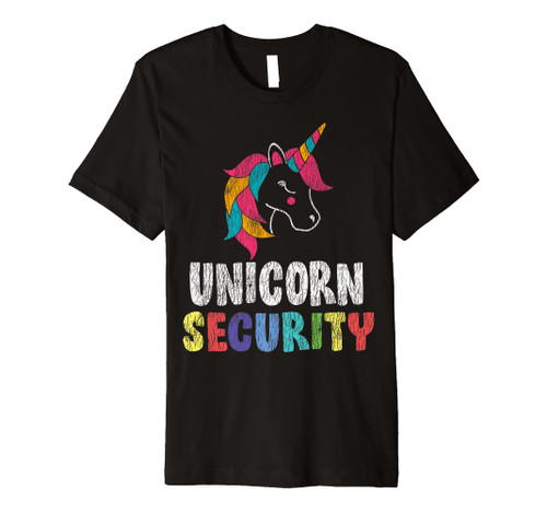Rainbow Unicorn Security Love Gay Lesbian LGBTQ Pride Gift Premium T-Shirt