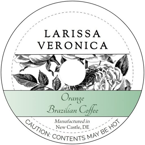 Orange Brazilian Coffee (Single Serve K-Cup Pods) (Gourmet, Naturally Flavored, Whole Coffee Beans) (12 pods, ZIN: 573810)