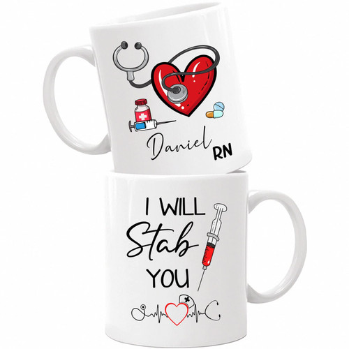 Personalized Choose Name I Will Stab You Coffee Mug Gifts, Customized Nurse Ceramic Mug 11 Oz 15 Oz, Nursing Coffee Cup Gifts For Friends Coworkers Birthday, Nurse Travel Mug, LPN RN CNA Mugs Cup Personalized Choose Name I Will Stab You Coffee Mug Gifts, Customized Nurse Ceramic Mug 11 Oz 15 Oz, Nursing Coffee Cup Gifts For Friends Coworkers Birthday, Nurse Travel Mug, LPN RN CNA Mugs Cup