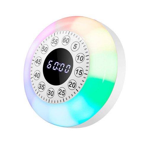 Rechargeable Visual Timer with RGB Light 60 Minute Countdown Clock Clock Timer Kids Adults Time Management Tool Clock Timer for Home Classroom Office Kitchen White