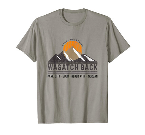 Retro Rocky Mountains Wasatch Back Utah Vacation Souvenir T-Shirt