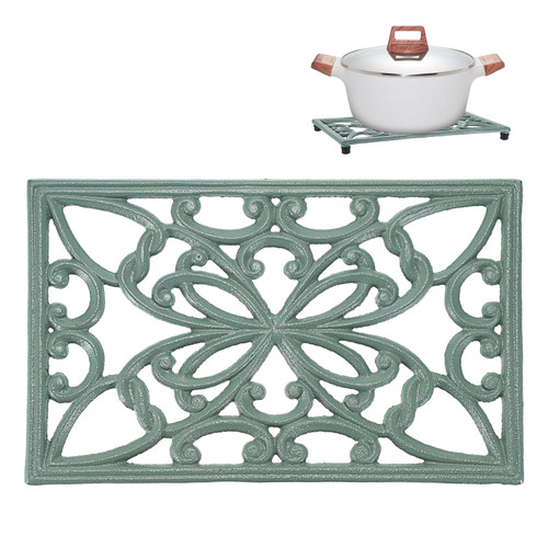 Sumnacon Cast Iron Trivet Heat Resistant Iron Trivet for Hot Dish Pot Pan Plate Teapot,Rustic Cast Iron Trivet for Cooktop Kitchen Dining Table Metal Trivet with Rubber Feets, Green Sumnacon Cast Iron Trivet Heat Resistant Iron Trivet for Hot Dish Pot Pan Plate Teapot,Rustic Cast Iron Trivet for Cooktop Kitchen Dining Table Metal Trivet with Rubber Feets, Green