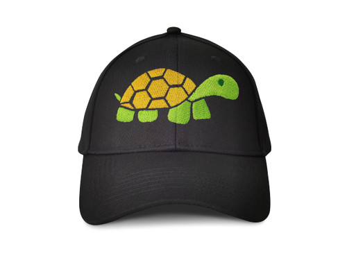 Hepandy Big Turtle Embroidered Baseball Caps for Men Women Girl, Tortoise Animals Embroidery Adjustable Snapback Trucker Hat Dad Hats Black