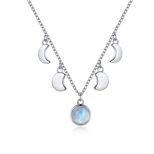 Angol Moonstone Necklace Sterling Silver Moon Necklace for Women Crescent Moon Necklace Moonstone Jewelry Birthday Mother's Day Gifts Angol Moonstone Necklace Sterling Silver Moon Necklace for Women Crescent Moon Necklace Moonstone Jewelry Birthday Mother's Day Gifts