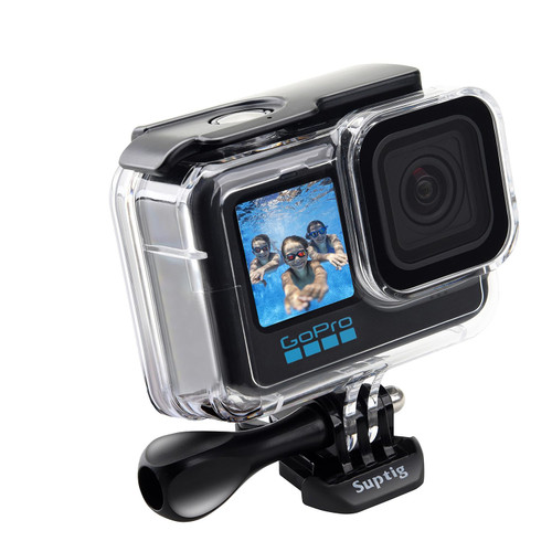 Suptig Waterproof Case Protective Housing Underwater Dive Housing for GoPro hero12 Hero 11 Hero 10 Hero 9 Waterproof 196Ft