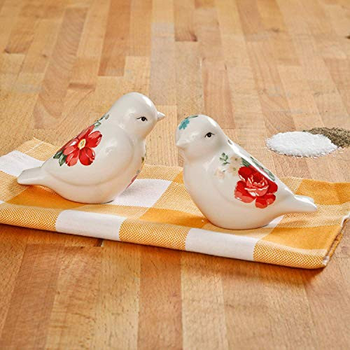 Pioneer Woman Novelty Birds Ceramic Salt & Pepper Shaker Set