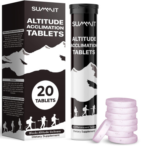 SUMMIT Altitude Sickness Acclimation Tablets (20 Tablets) | Supports Rapid Altitude Acclimation & Recovery | Altitude Sickness Prevention & Hydration Aid | Altitude Sickness Medicine
