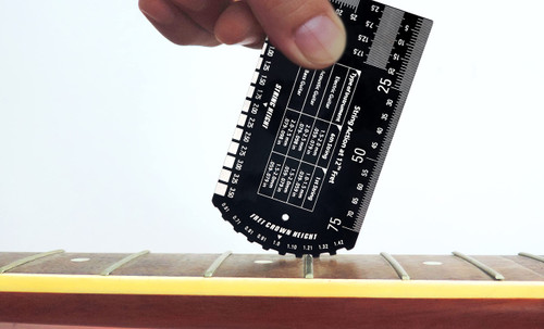 Baroque Stringed Instrument Action Ruler Gauge Luthier Measuring Tool for Electric Acoustic Guitar Bass Ukulele Mandolin Banjo SIG-10