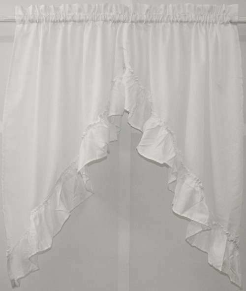 The_Curtain_Shop Stacey Solid Swag Pair 60Wx38L White